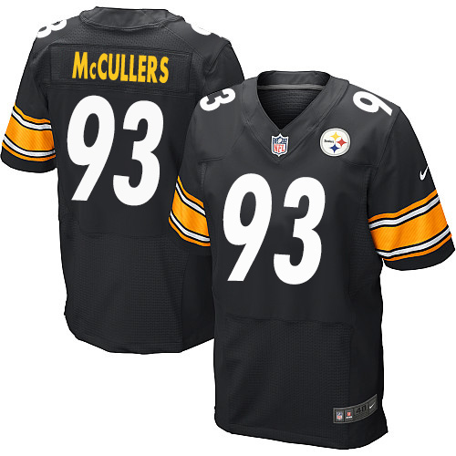 Men's Elite Dan McCullers Nike Jersey Black Home - #93 NFL Pittsburgh Steelers